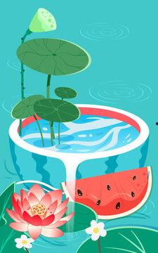吃瓜小插画,趣味横生的日常瞬间  第3张